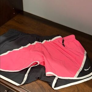 Nike Black and Pink Sports Shorts